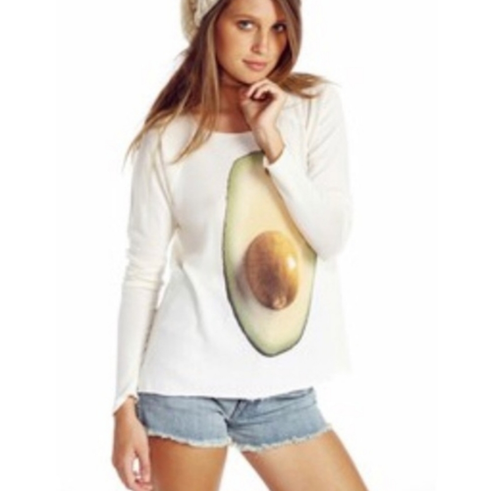 Wildfox Avocado Raglan Shirts Size XS